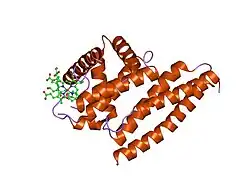 1y01: Crystal structure of AHSP bound to Fe(II) alpha-hemoglobin