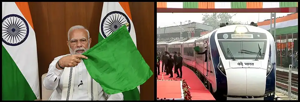 PM Narendra Modi flagging off Vande Bharat Express connecting Howrah to New Jalpaiguri via video conferencing on December 30, 2022