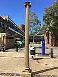 Single-cast iron Ionian-style column, found close to the memorial statue for Russell on the grounds of the University of Sydney