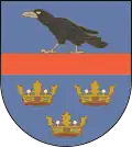 The historical arms of Galicia and Lodomeria display a raven proper on a colour, which would be exempt, but also has a gules fesse on an azure field, which is not.