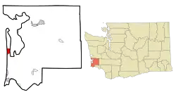 Location of Ocean Park, Washington