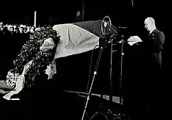 President Edvard Beneš delivers a famous eulogy speech with motto Věrni zůstaneme on 21 September 1937.