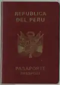 Peruvian Passport issued during the 1990s
