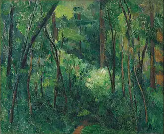 Paul Cézanne, Interior of a forest,  1885