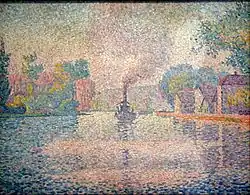 Paul Signac, 1901, L'Hirondelle Steamer on the Seine, oil on canvas, National Gallery in Prague