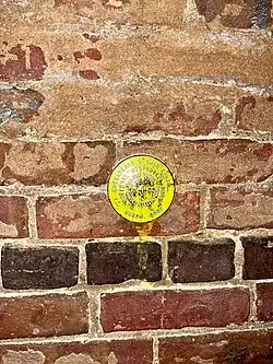 Another survey marker, painted yellow