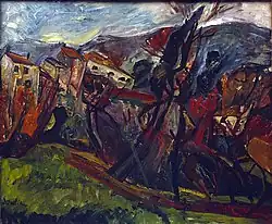 Chaïm Soutine, Céret Landscape, c. 1920, oil on canvas, 55 x 65&nbsp;cm, Musée d'Art et d'Histoire du Judaïsme