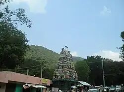 Main gopuram of the temple from a distance