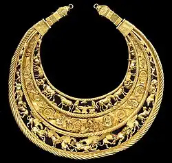 Gold ornament of the Scythian era discovered at Tovsta Mohyla