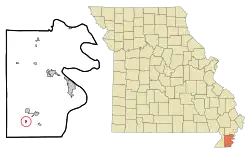 Location of Holland, Missouri