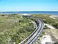 View of boardwalk from observation tower