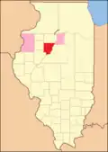 Peoria County 1827–1830. The creation of Tazewell County left Peoria with only a small tract of unorganized territory east of the Illinois River, whose border was not defined.