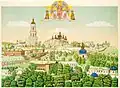A lithograph of Pechersk Lavra, Kyiv,[22] National Gallery of Art Library, Washington, D.C.