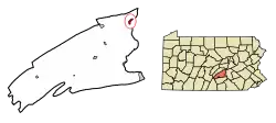 Location of Liverpool in Perry County, Pennsylvania.