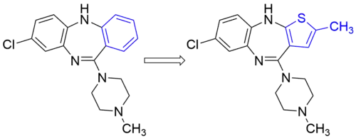 A phenyl for methylthiophene bioisosteric replacement