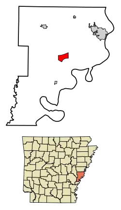 Location of Lake View in Phillips County, Arkansas.