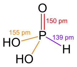 Wireframe model of phosphorous acid