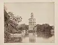 Photograph of Gurdwara Baba Atal and the tank of Kaulsar in Amritsar by Bourne & Shepherd, circa 1863–64