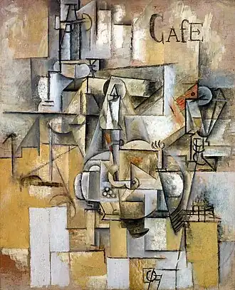 Pablo Picasso, 1911, Le pigeon aux petits pois (Pigeon with Peas), oil on canvas, 65 x 54&nbsp;cm