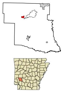 Location of Daisy in Pike County, Arkansas.