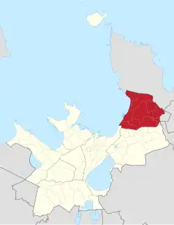 Location of Pirita in Tallinn.