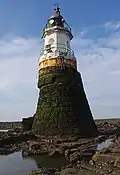 The damaged lighthouse in 2016