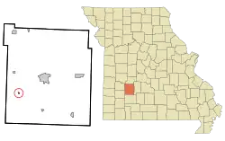 Location of Aldrich, Missouri