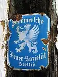 Polish enamel sign type written in German