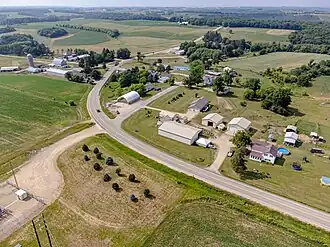 Wisconsin Highway 33 runs through town