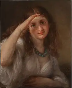 Portrait of Gina Caccia, oil on canvas (1862)