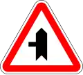 Side road with priority on left