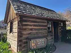Replica of Prescott's first 1872 community schoolhouse.