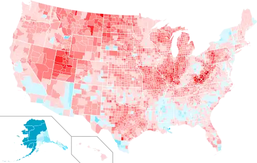 County swing from 2008 to 2012[b]