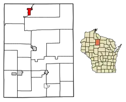 Location of Park Falls in Price County, Wisconsin