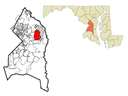 Location of Woodmore, Maryland (2000 map)