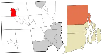 Location in Providence County, Rhode Island