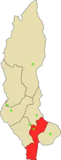 Location of Chachapoyas in the Amazonas Region