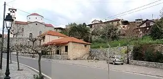 The main road and the village church