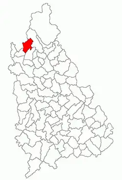 Location in Dâmbovița County
