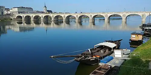 Cessart Bridge over the Loire River in Saumur