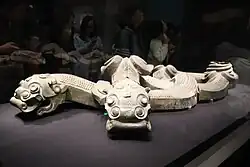 Qin dynasty twin bronze dragons, found near the Mausoleum of the First Qin Emperor.