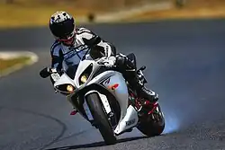 A Yamaha YZF-R1 998&nbsp;cc (60.9&nbsp;cu&nbsp;in) superbike.