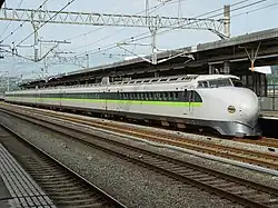 JR West 0 series Kodama at Higashi-Hiroshima Station, July 2003
