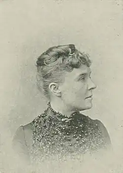 A bust-length photograph of Rose Cleveland