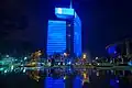 Night view of Maroc Telecom HQ