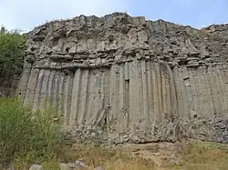 Basalt columns in Racoș