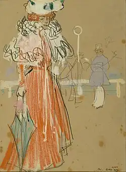 Female Figure in Red, c. 1900
