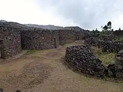 Raqchi - Temple of Wiracocha-colcas (storehouses)