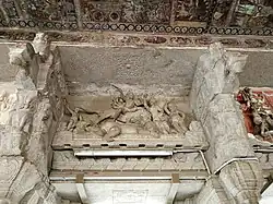 Sculpture in the temple interior, Virupaksha temple