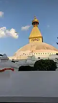 Renovation of Boudhanath Stupa by local initiation, after the devastating earthquake in Nepal in April 2015.